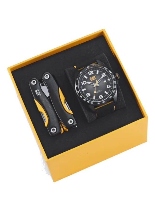 CATERPILLAR ساعة كاتربيلر للرجال ومجموعة هدايا متعددة الأدوات (SET.QE.161.21.132) - Image 2